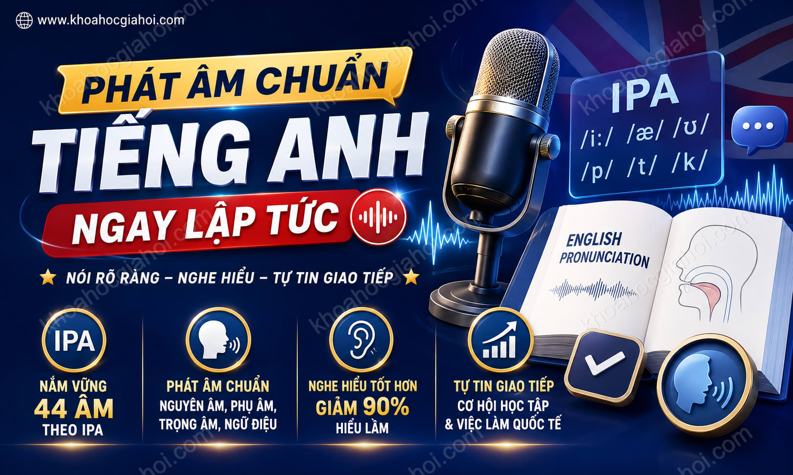 Khóa Học Phát Âm Chuẩn Tiếng Anh Ngay Lập Tức