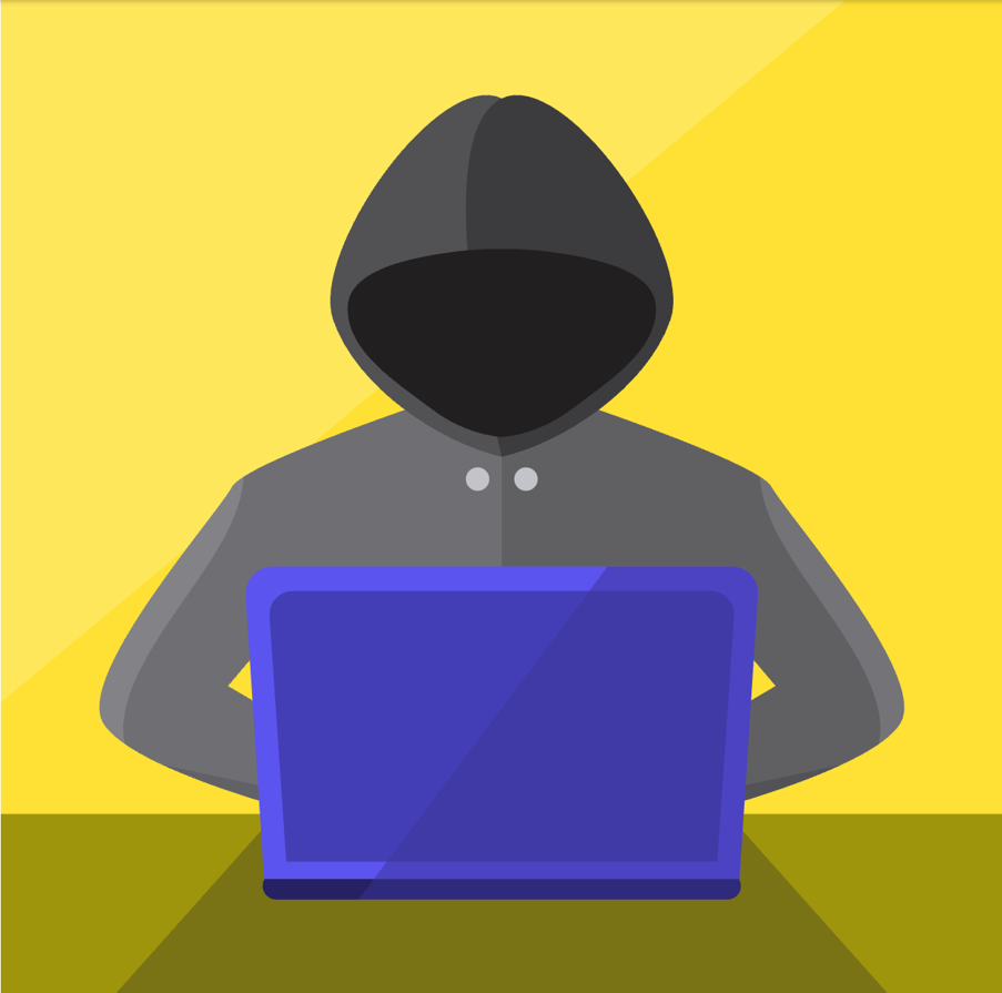 Anonymous hacker on a laptop illustrating security breach created by human habits and the need for employee cybersecurity awareness 
