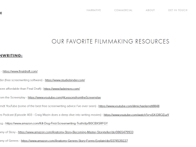 Filmmaking Resources