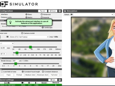 Depth of field simulator