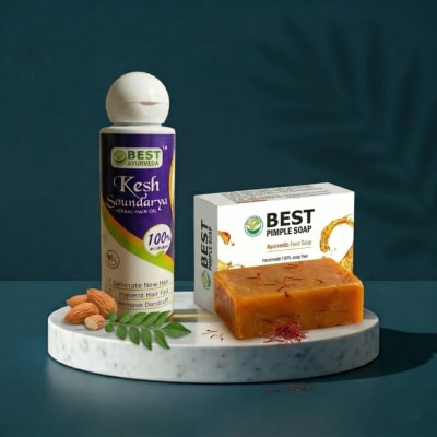 Best Pimple Soap & Keshsoundarya Herbal Hair Oil - Authentic Ayurvedic Wellness - Best Ayurveda