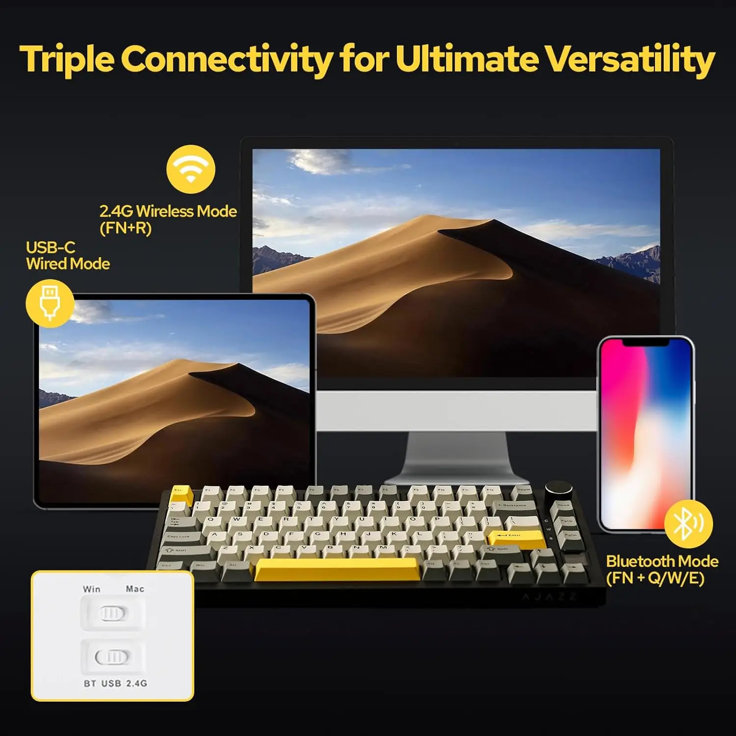 AJAZZ AK820 Pro Wireless Mechanical Keyboard gallery 4
