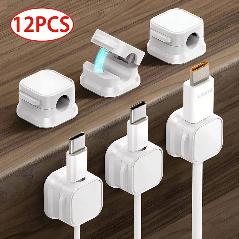 Magnetic Cable Clip Cable Holder for desk cable management