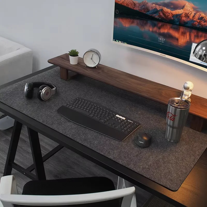 Premium wool felt desk mat for minimalist desk setups and home offices