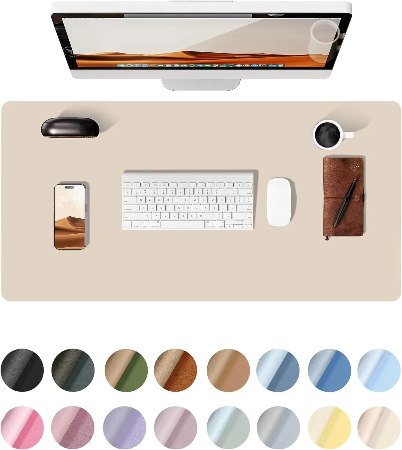 YSAGi Large PU Leather Desk Mat gallery 2