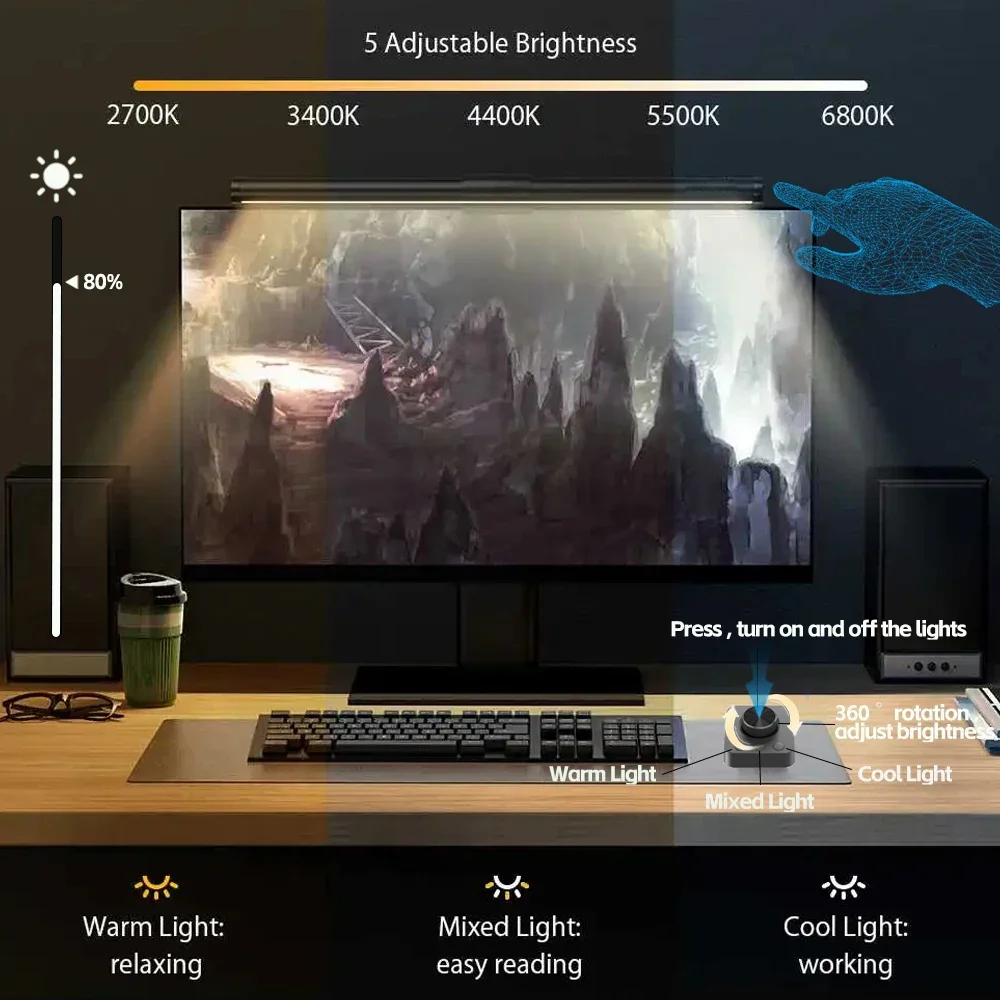 Wisciton RGB LED Monitor Light Bar gallery 4
