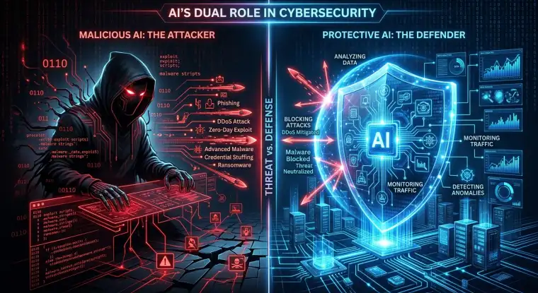 Digital landscape representing evolving cybersecurity threats