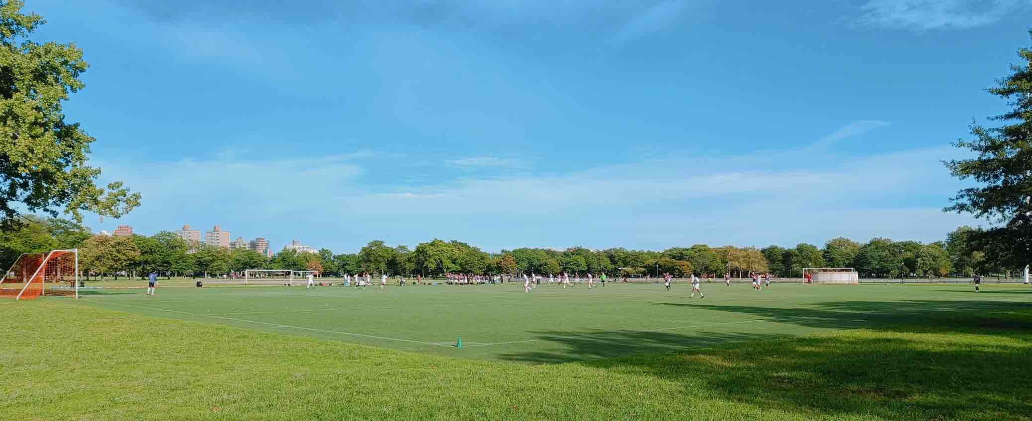 match de football au flushing meadows