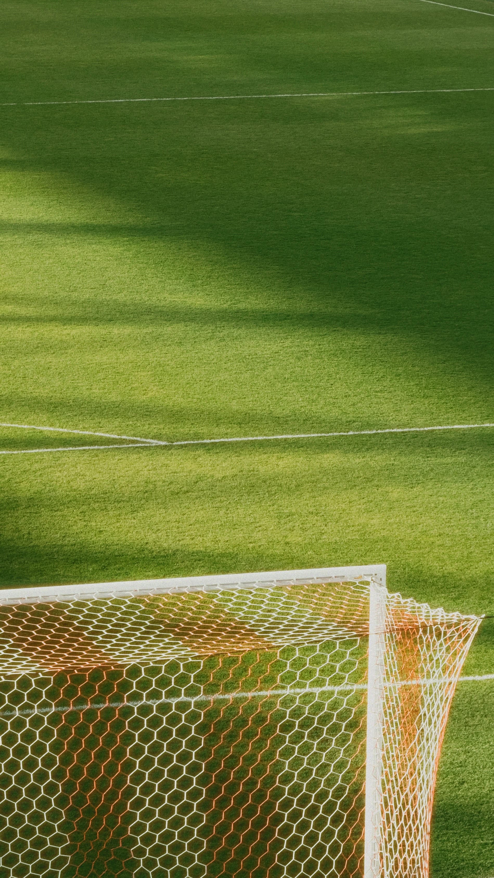 A photo I took of the field at BMO Field before the inaugural AFC Toronto game on April 19, 2025. The sun is shining down on the field at the perfect angle.