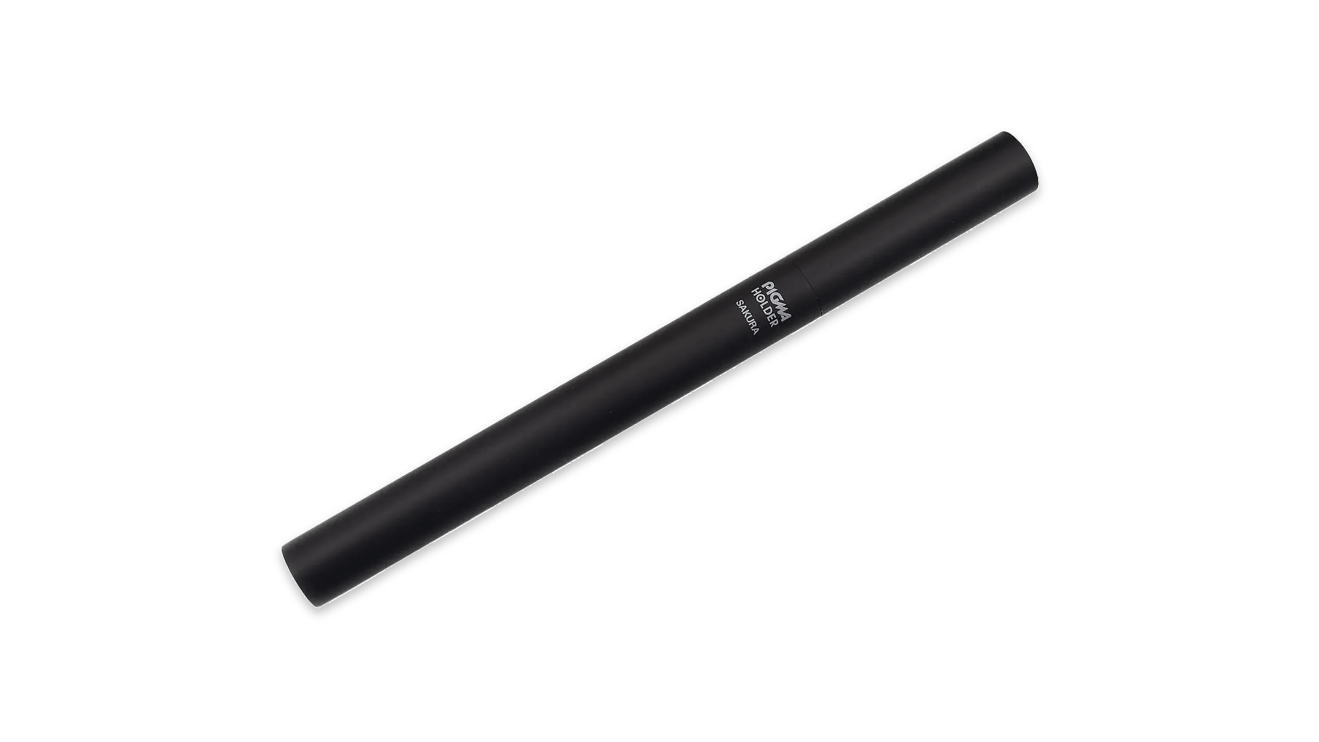 A Sakura Pigma Holder in black, a machined aluminum sheathe for fineliners.