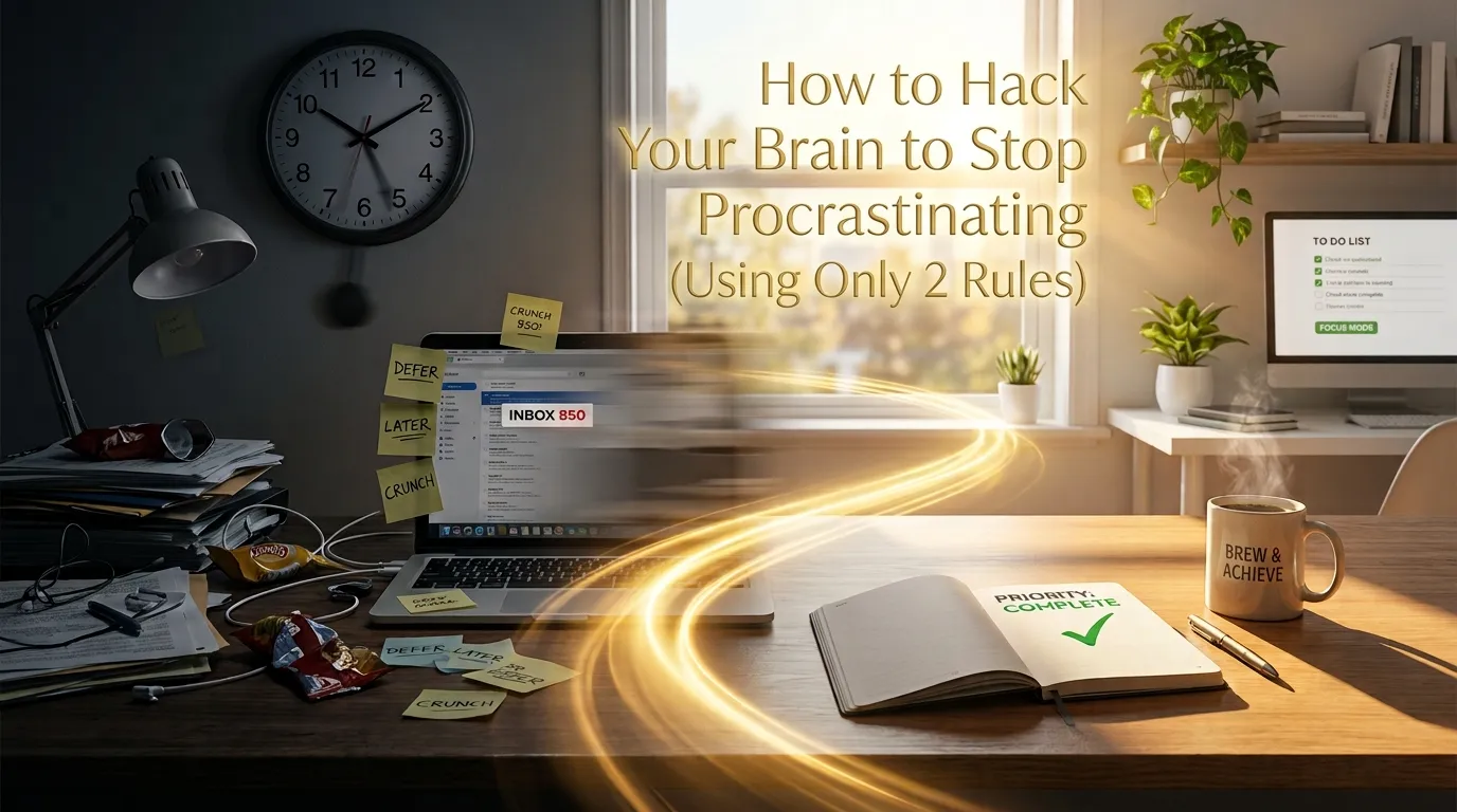 How to Hack Your Brain to Stop Procrastinating (Using Only 2 Rules)