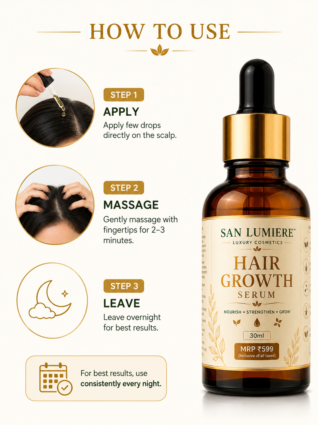 Luxury skincare serum