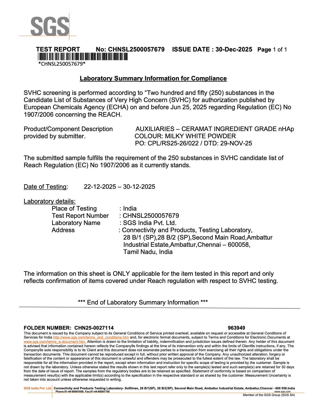 REACH Compliance