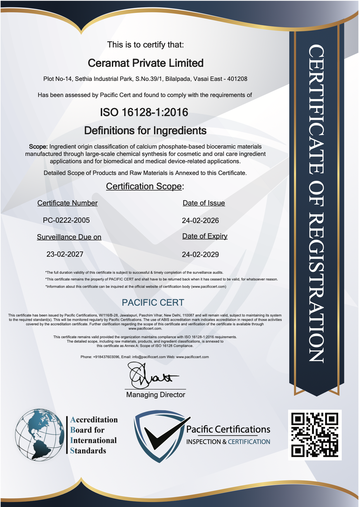 Kosher Certificate