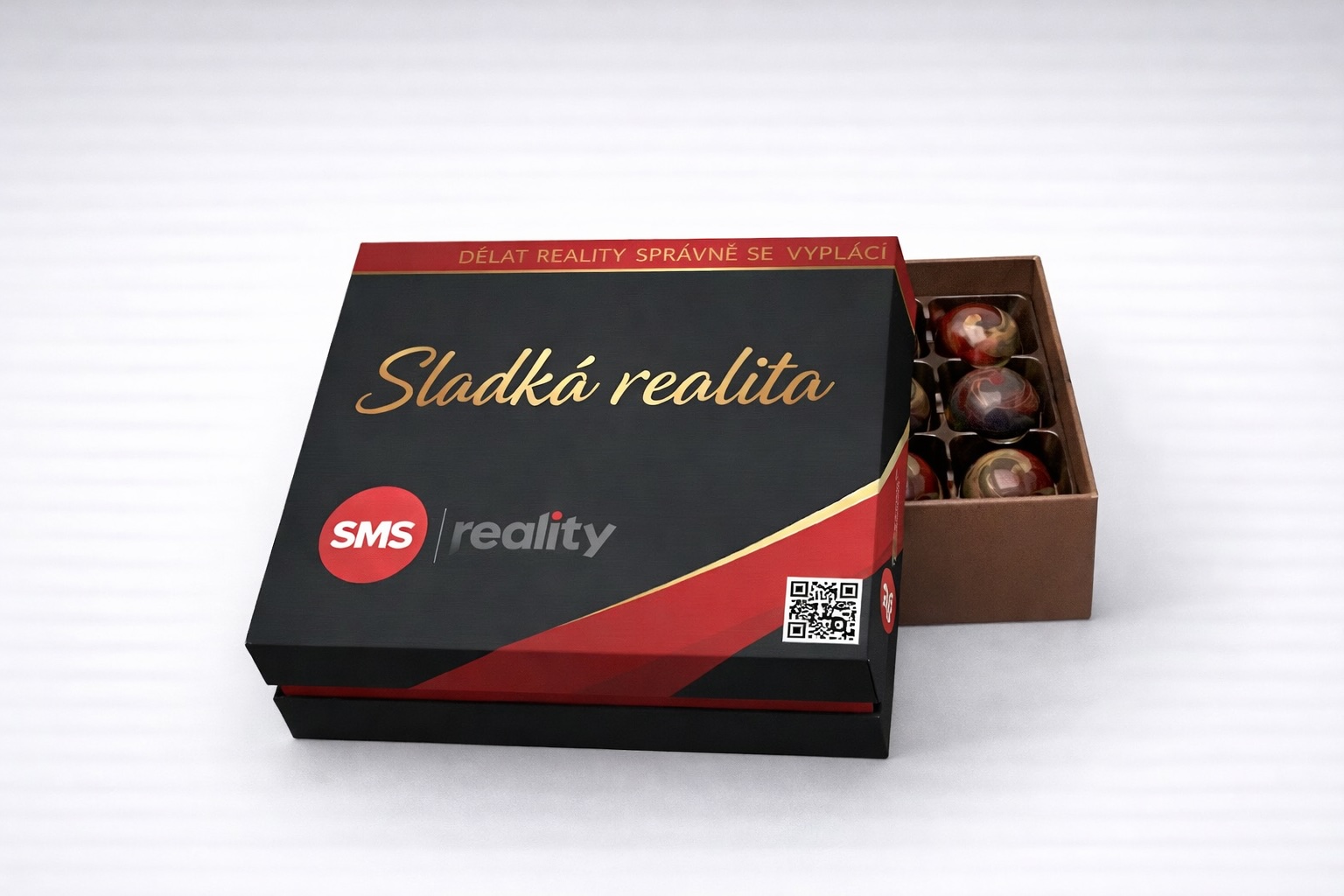 Dárková exkluzivní sada pralinek "Sladká realita"