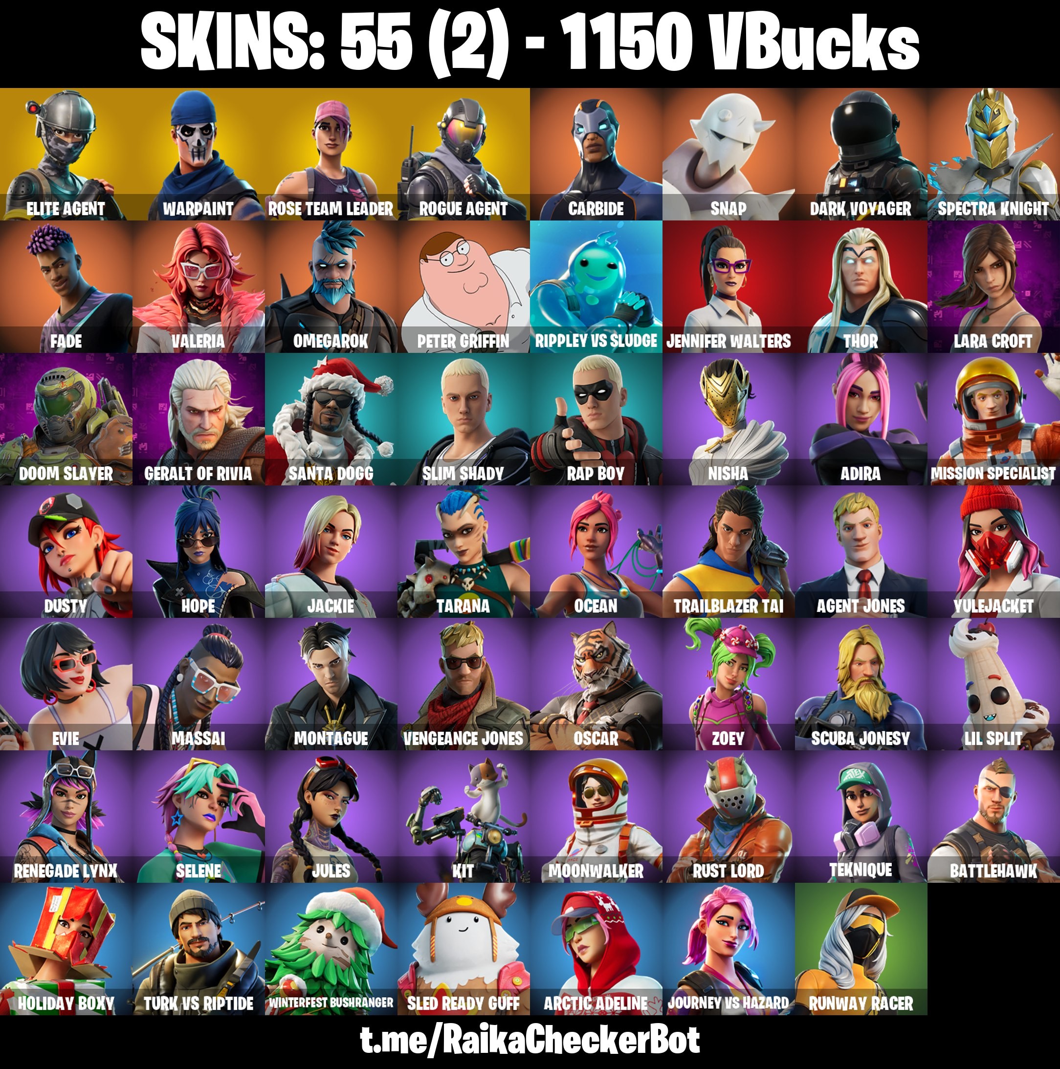 Fortnite Account ( PLAYSTATION / XBOX / PC / MOBILE / NINTENDO ) TAKE THE L, ELITE AGENT, MAKO, ROGUE AGENT, OG STW (55 Skins)
