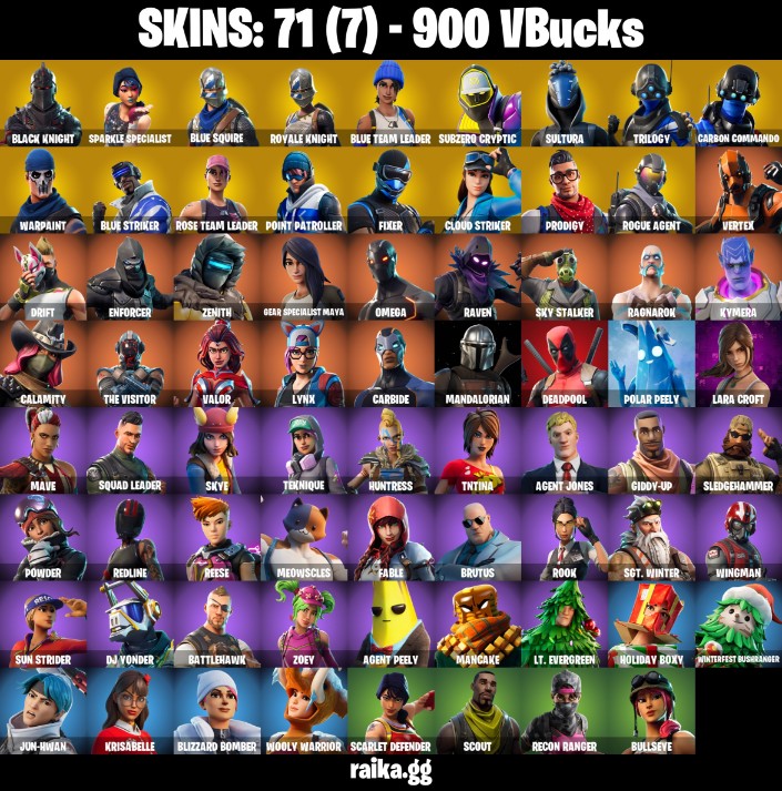 Fortnite Account ( PLAYSTATION / XBOX / PC / MOBILE / NINTENDO ) BLACK KNIGHT, SPARKLE SPECIALIST, OG STW, TAKE THE L, ROYALE KNIGHT, FLOSS, ROGUE AGENT (71 Skins)