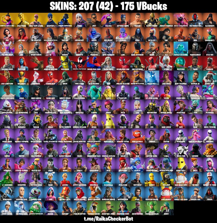 Fortnite Account ( PLAYSTATION / XBOX / PC / MOBILE / NINTENDO ) OG STW, Fishstick (World Cup), Gold Midas, Galaxia, Red Knight, Lara Croft (207 Skins)