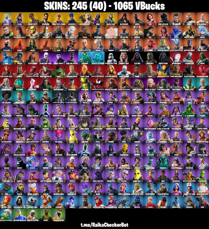 Fortnite Account ( PLAYSTATION / XBOX / PC / MOBILE / NINTENDO ) (Galaxy, Travis Scott, Ultimate EIDITON, Glow, Psycho Bandit, Take The L, OG STW) (245 Skins)