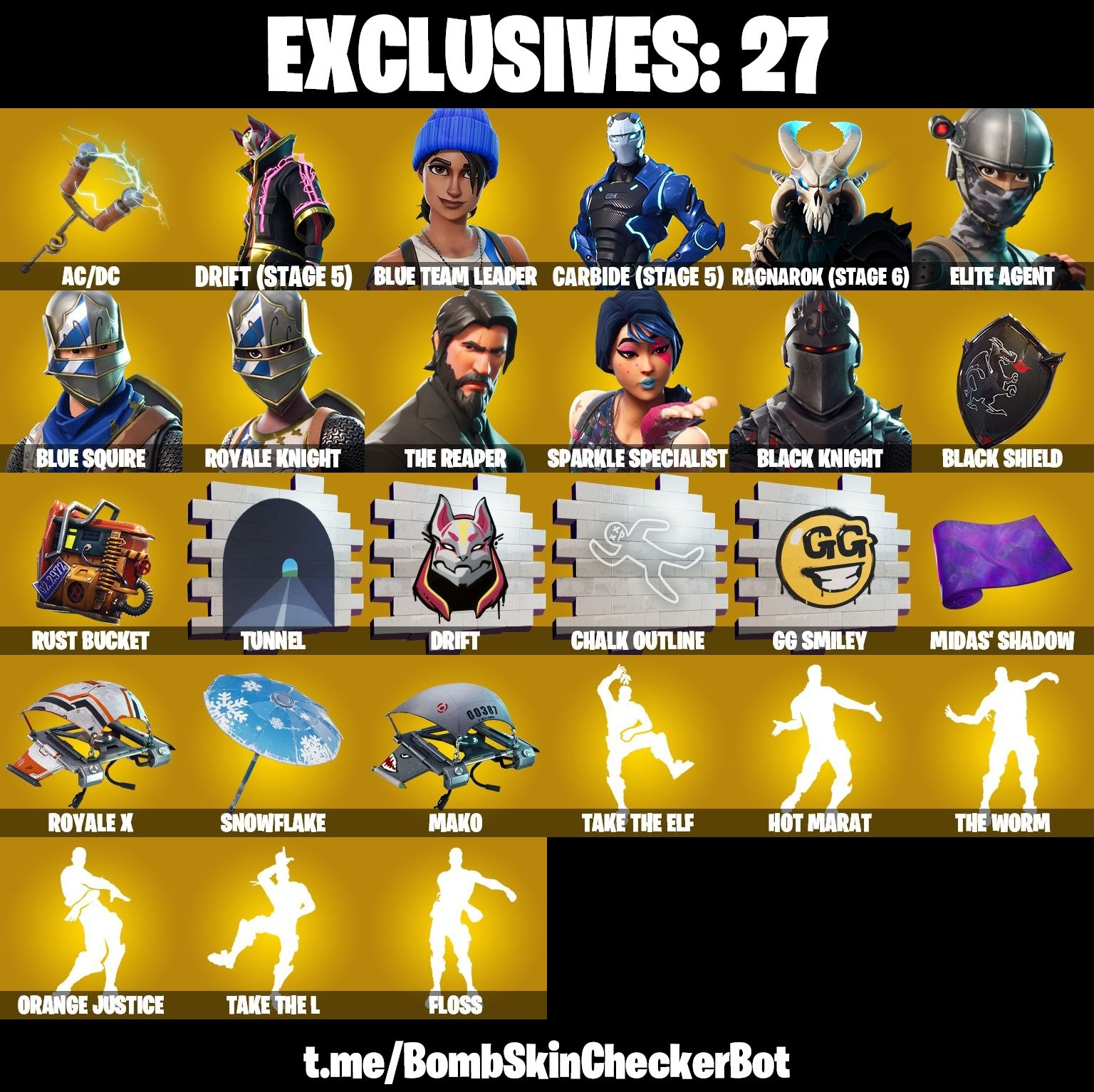 Fortnite Account ( PLAYSTATION / XBOX / PC / MOBILE / NINTENDO ) Black Knight, Royale Knigh, BIack Heart, Lil BIacks Heart (54 Skins)