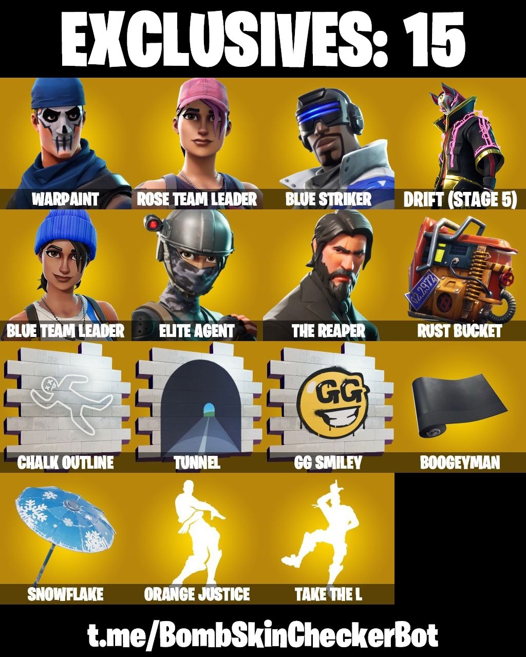 Fortnite Account ( PLAYSTATION / XBOX / PC / MOBILE / NINTENDO ) The Reaper, Elite Agent, Rogue Agent, EIite Servo (120 Skins)