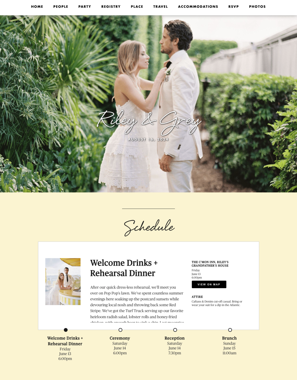 Pointe Wedding Website