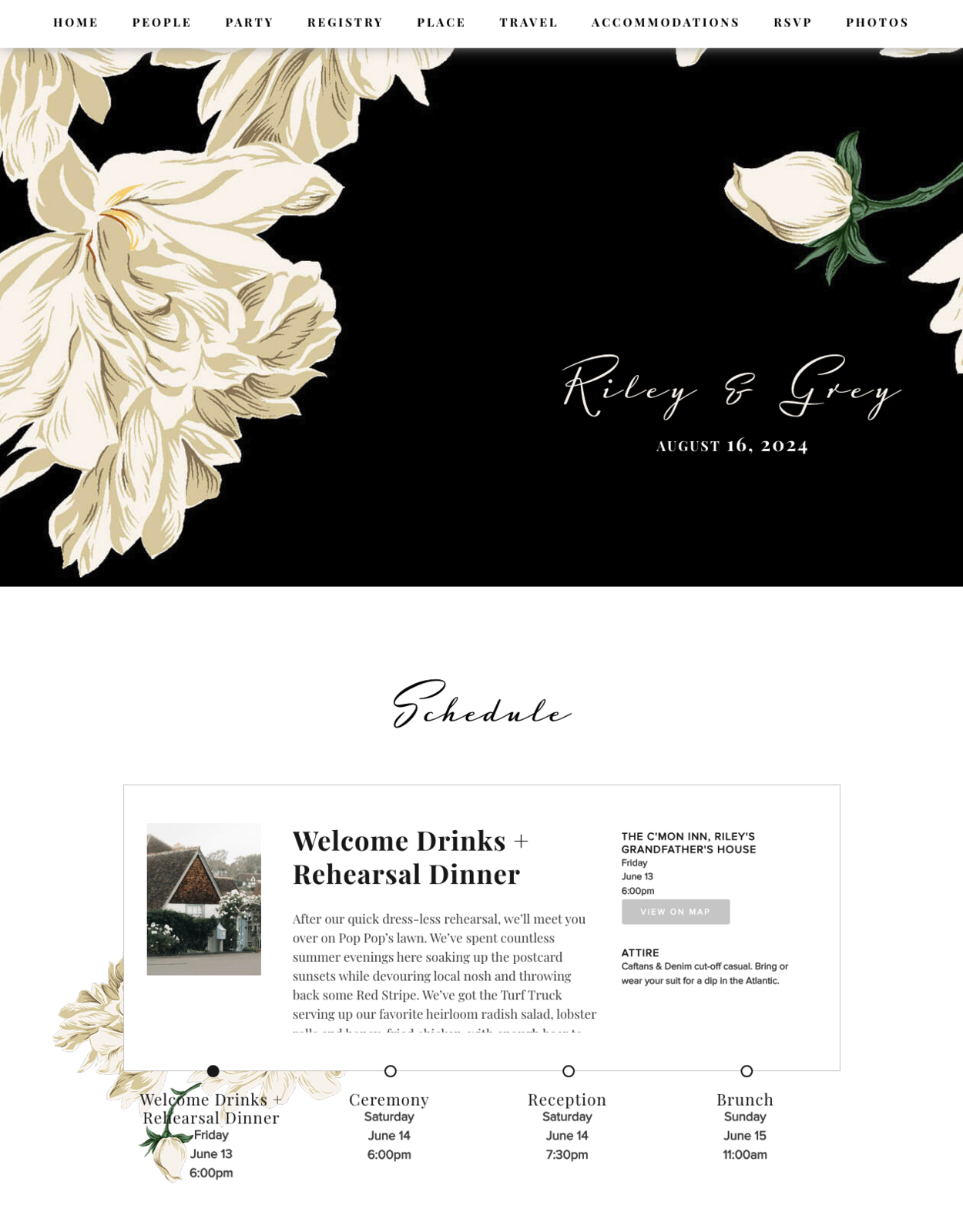 Camellia Wedding Website