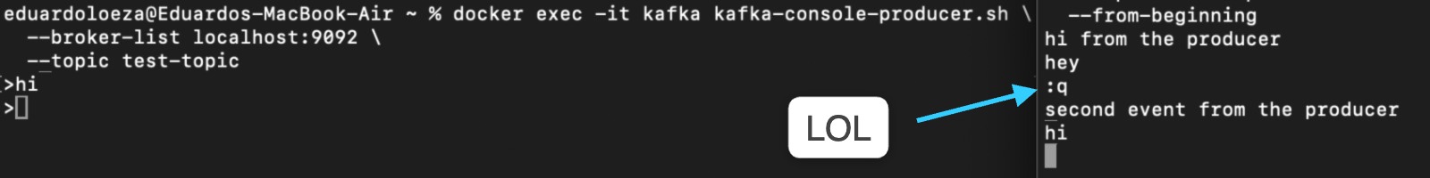 Kafka console example
