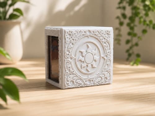 Deck Box Sello de Maná Blanco — Edición Mana Symbol