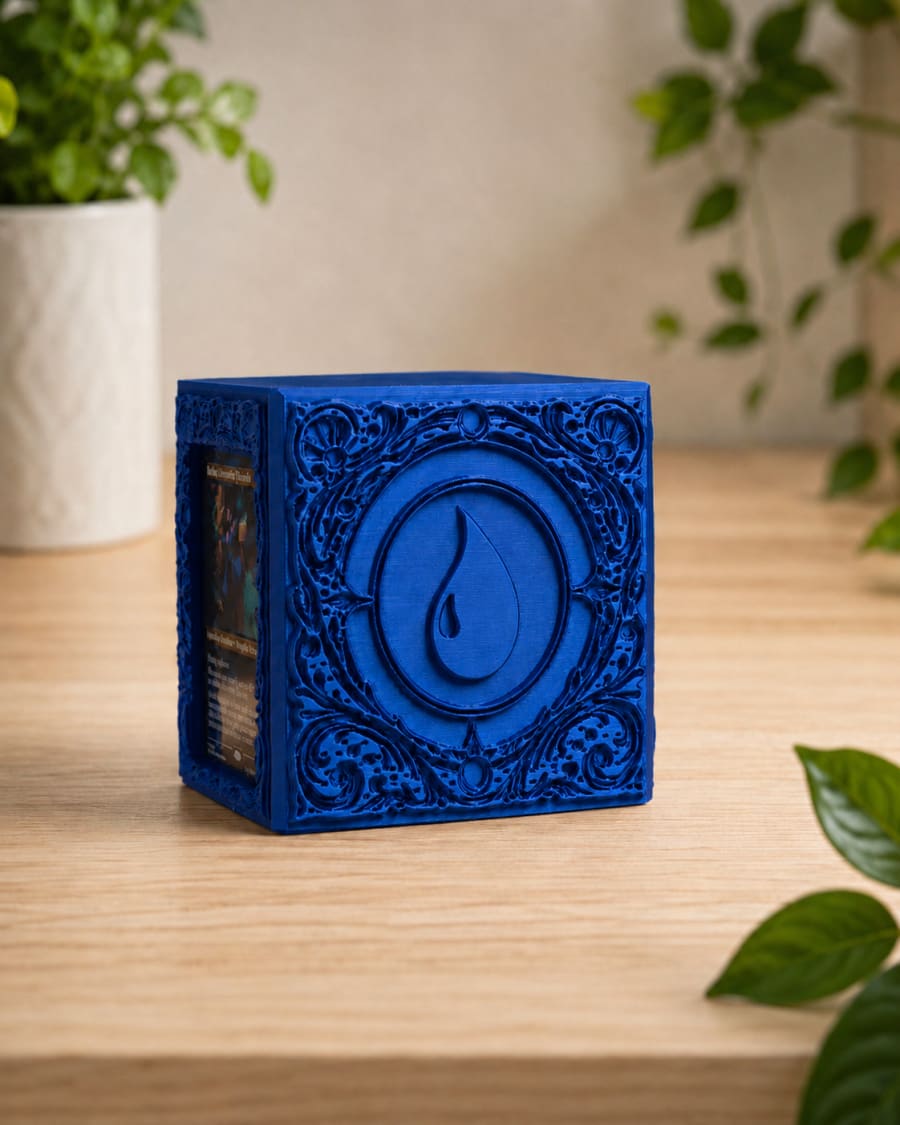 Deck Box Sello de Maná Azul — Edición Mana Symbol