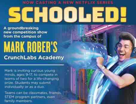 SCHOOLED! - Mark Rober's CrunchLabs, Kimmelot, & Netflix 