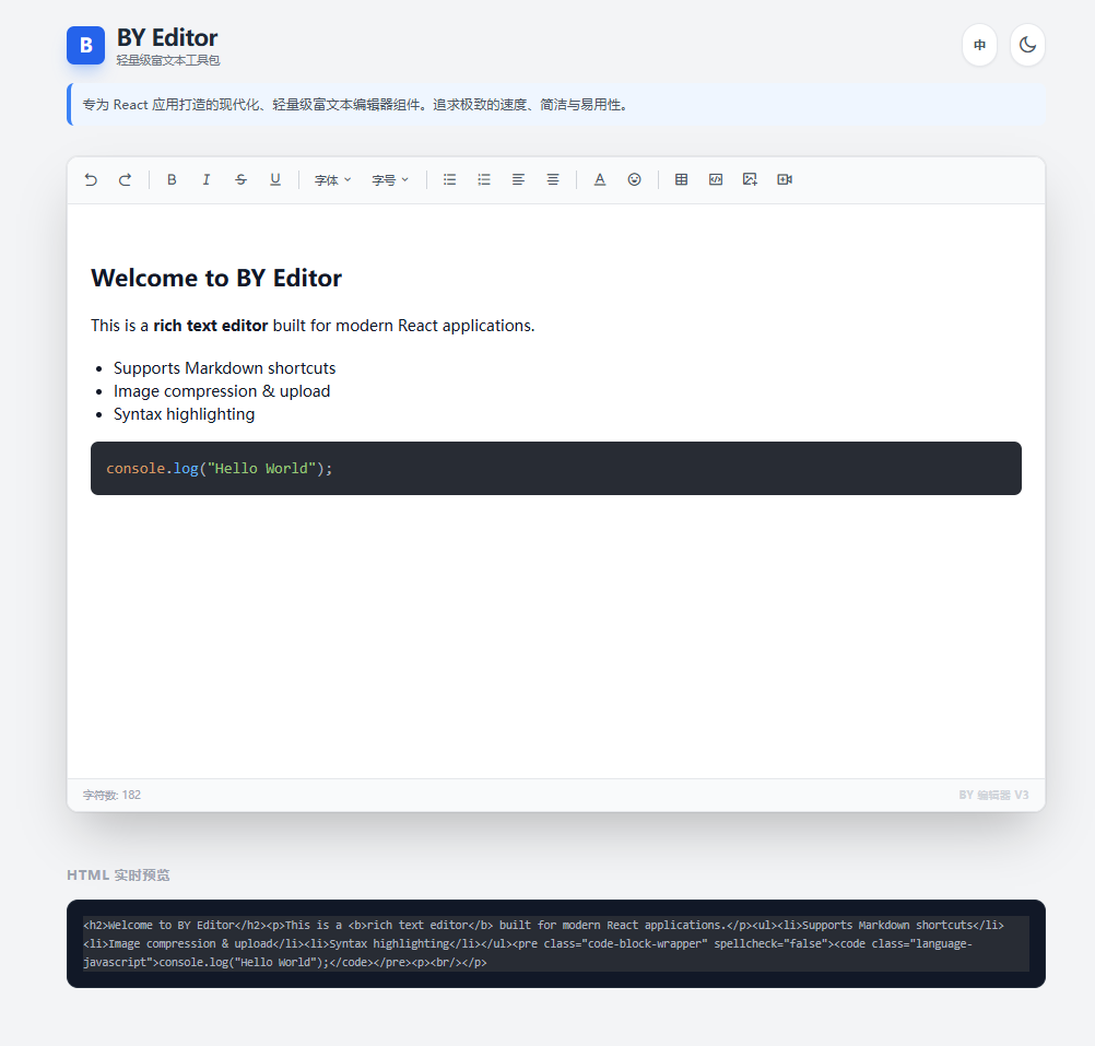 BY Editor LIGHTWEIGHT TOOLKIT
