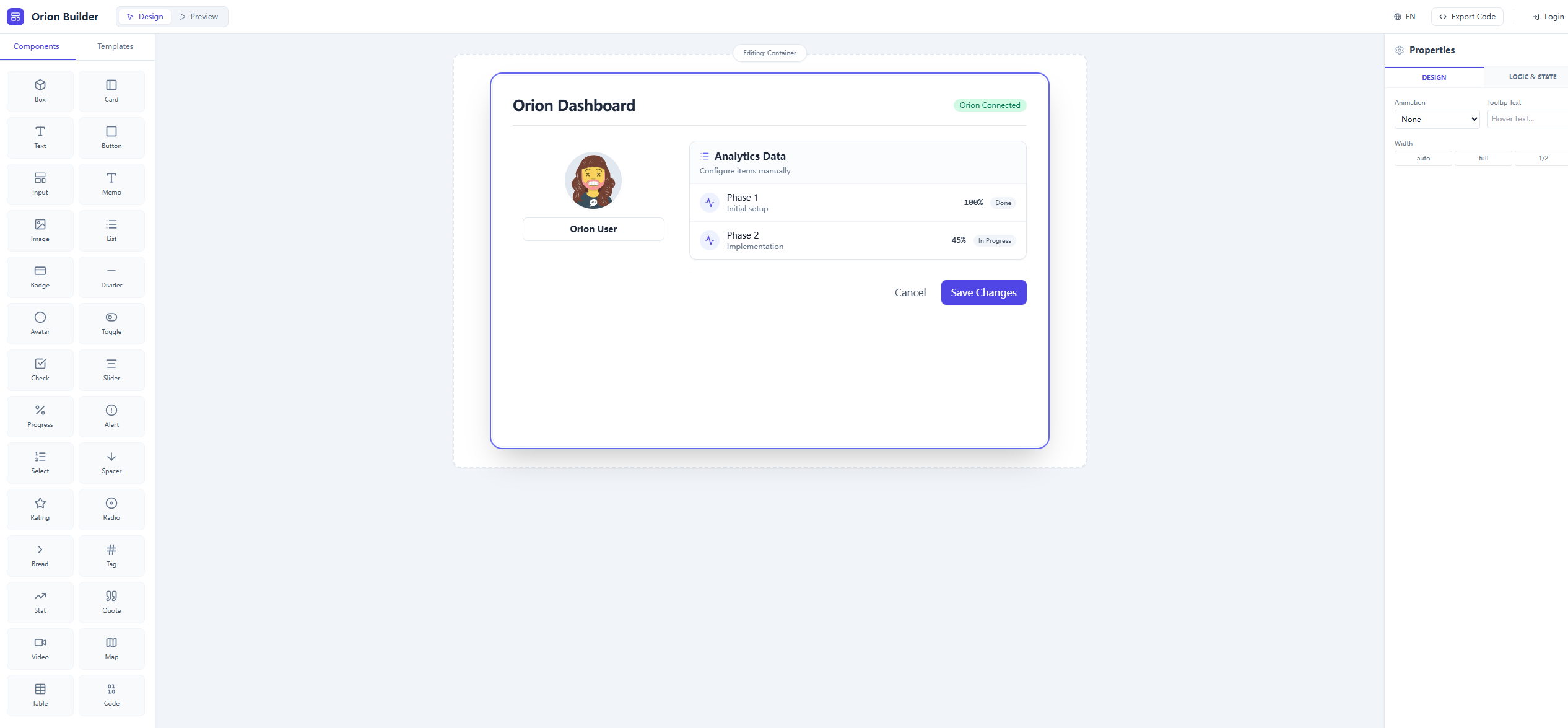 Orion Low code Platform