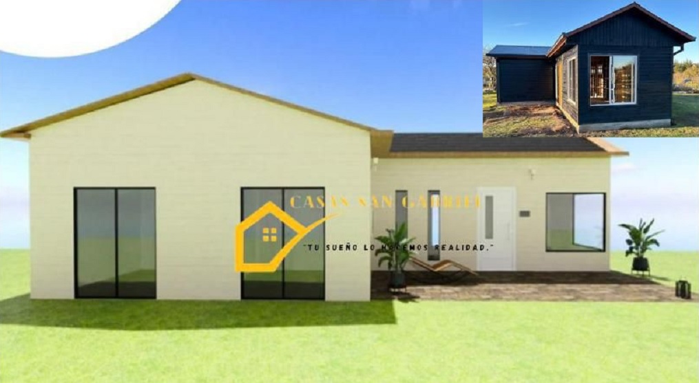 Modelo en L 4 aguas - Casa prefabricada en Chile