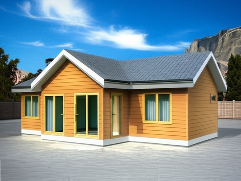 Modelo en T 4 aguas - Casa prefabricada en Chile