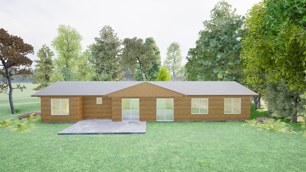 Modelo 4 aguas 126 - Casa prefabricada en Chile