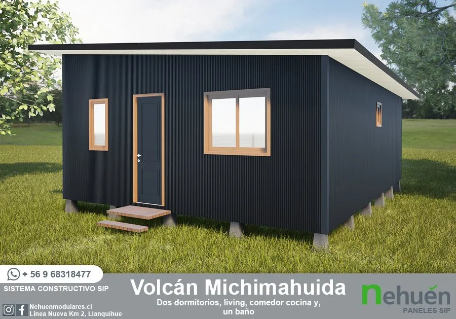 Volcán Michimahuida - Casa prefabricada en Chile