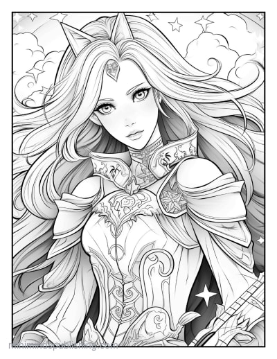 Anime coloring page