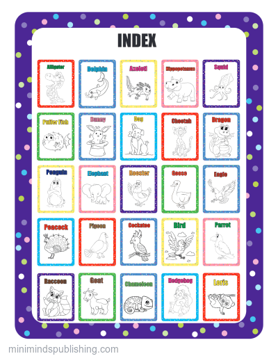 Animals coloring page