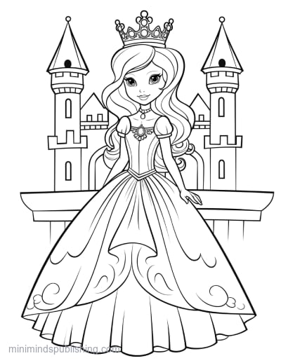 Princesses coloring page