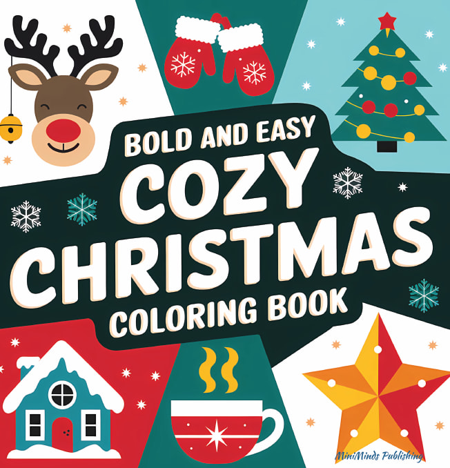 Cozy Christmas Coloring Book for Kids: 120+ Pages Fun and Simple Christmas Designs for Kids Paperback