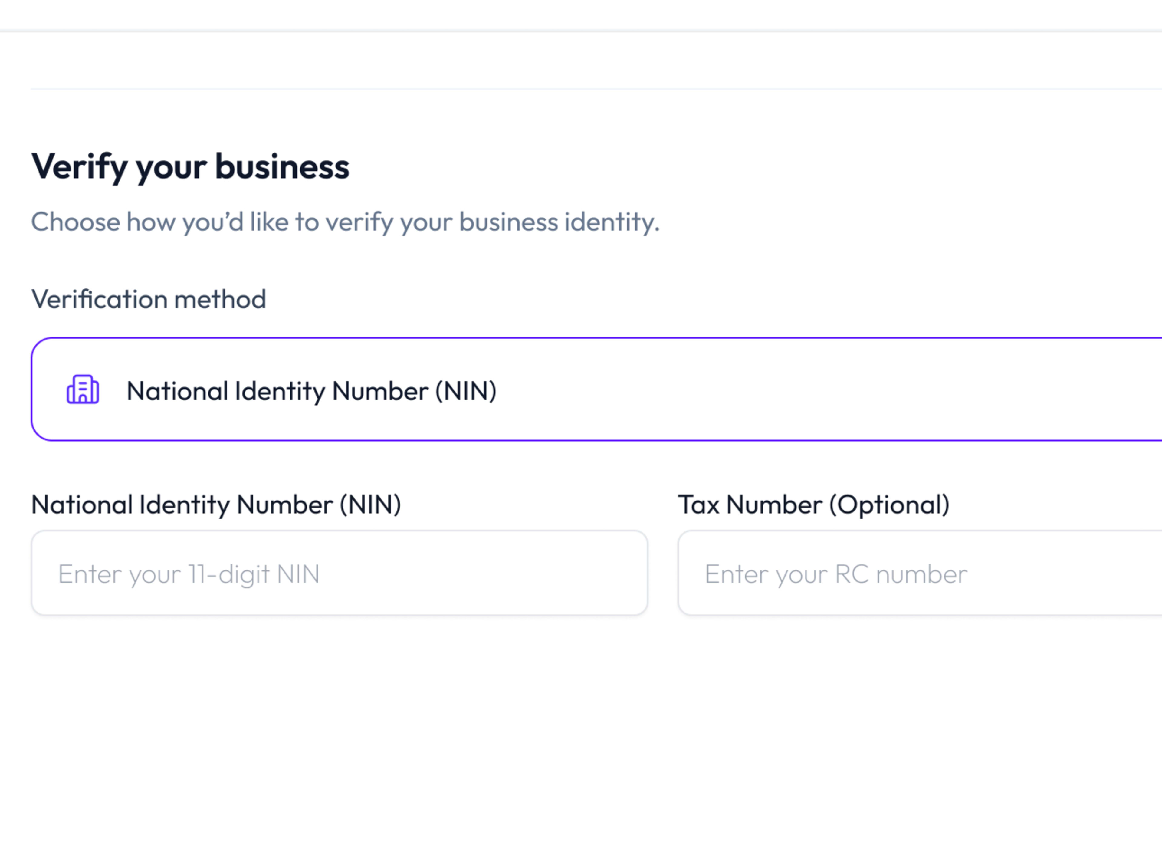 Start Receiving Orders dashboard