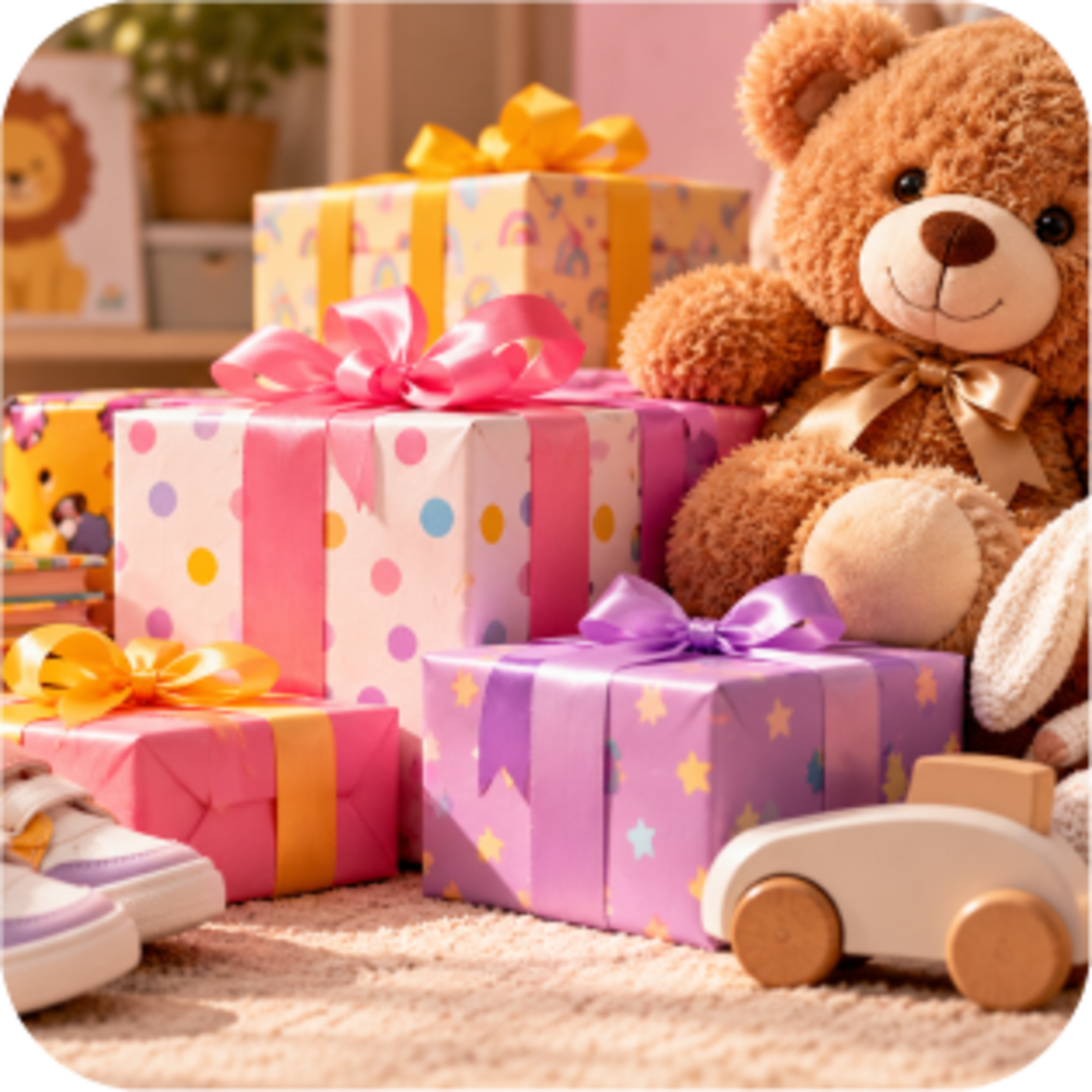 Kids gifts and teddy bear