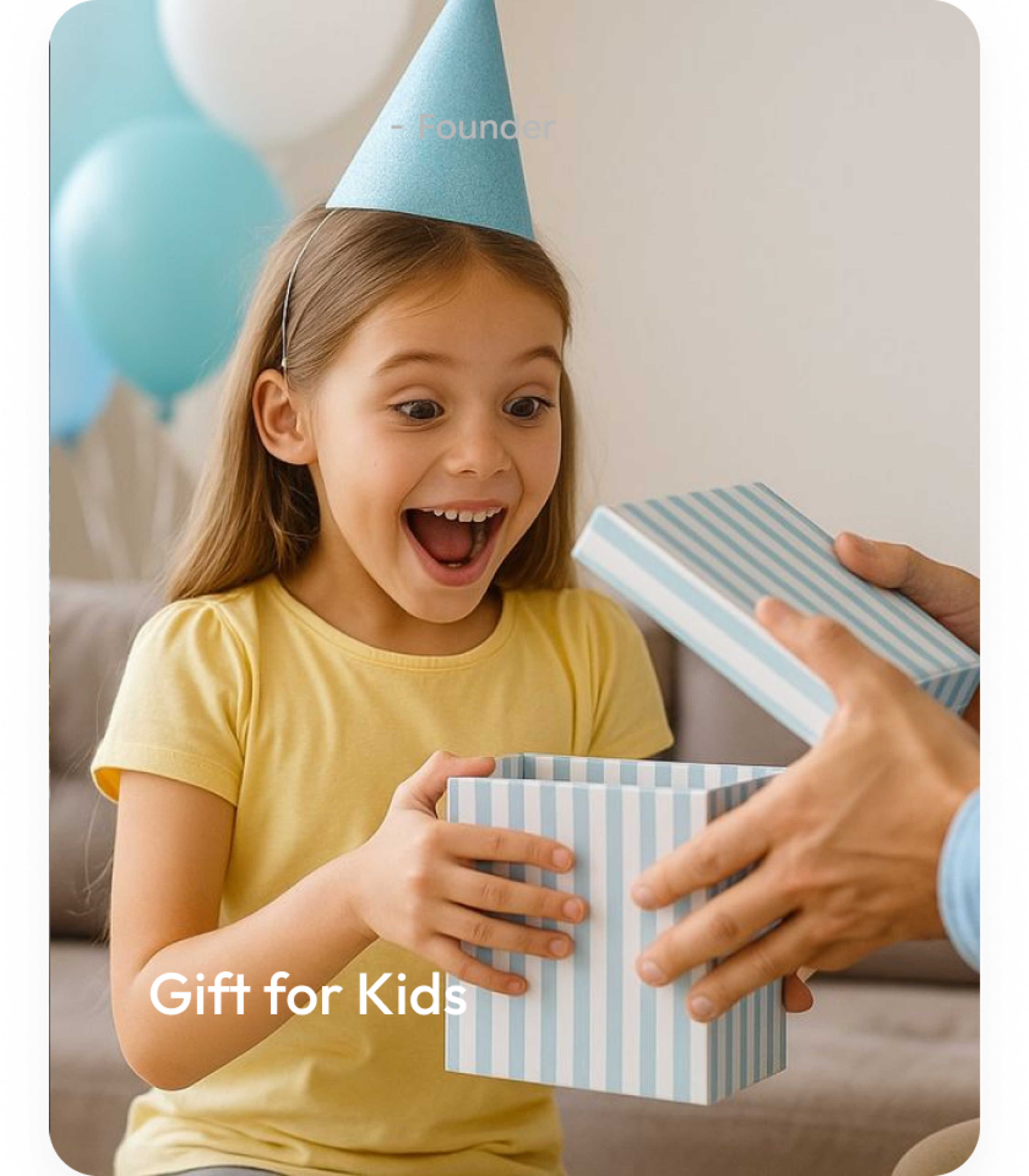 Gift for Kids: child opening a present