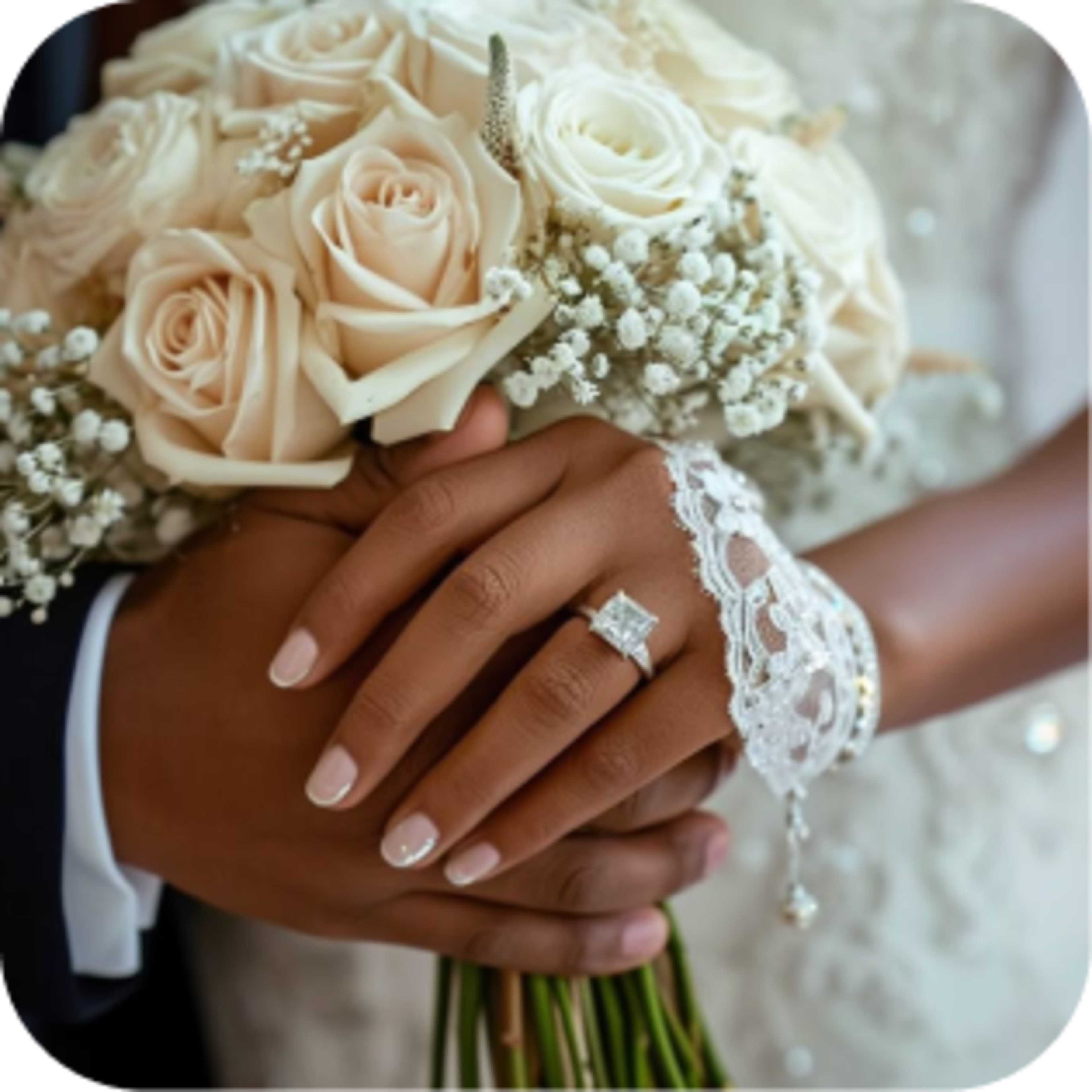 Wedding rings in presentation box