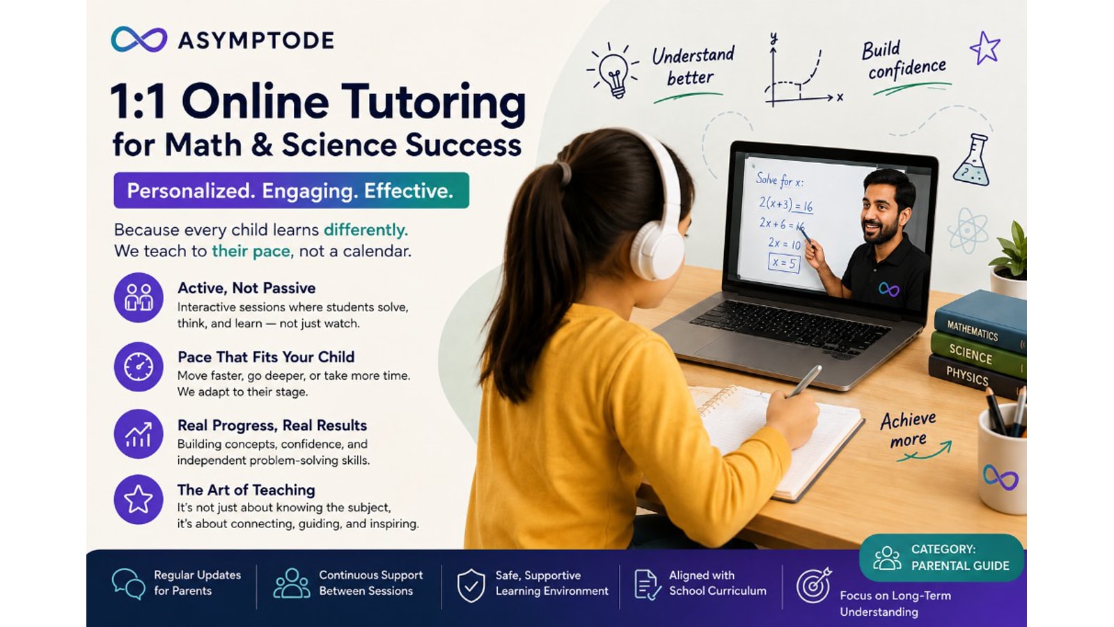 1:1 online tutoring for math and science success — personalized, engaging, effective