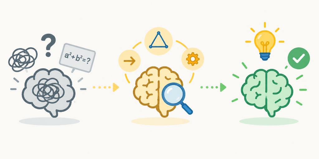From confusion to lasting understanding: diagnose the gap, process with support, then reach independent clarity.