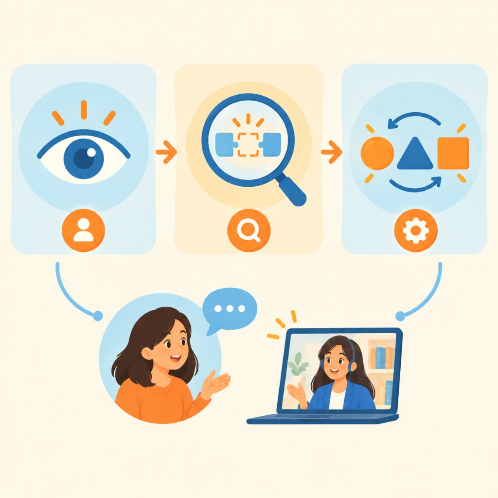 The teaching loop: watch the student's thinking, find the exact gap, change the explanation, and keep parent and tutor in the same conversation.