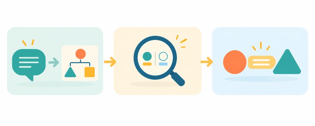 A SAT problem-solving routine: turn the words into a picture, look closely at what is known and unknown, then choose the relationship that connects them.