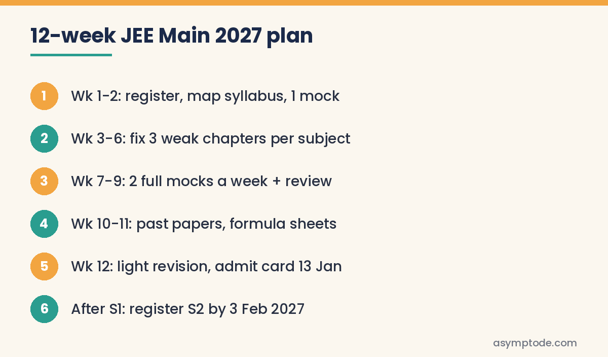 Five-step JEE Main 2027 study plan